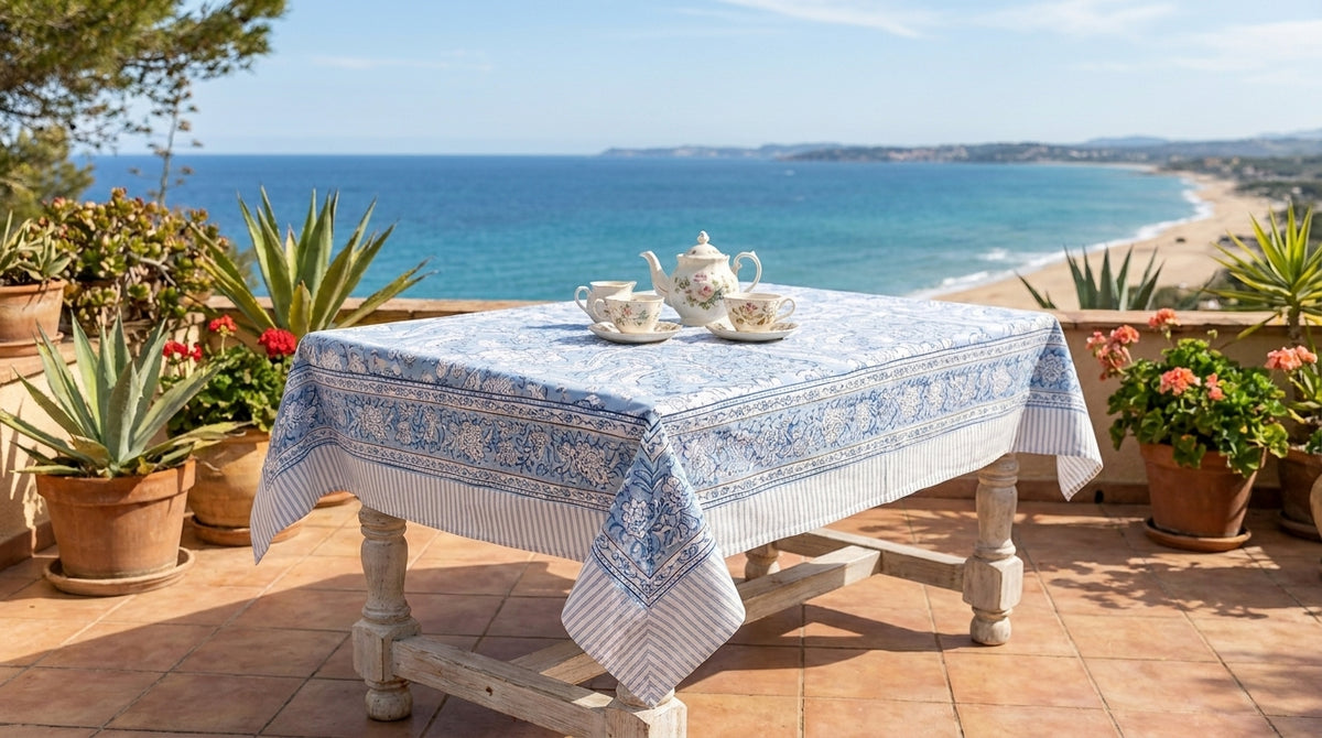 Table Tales - Hand Block Printed Cotton Table Cloth