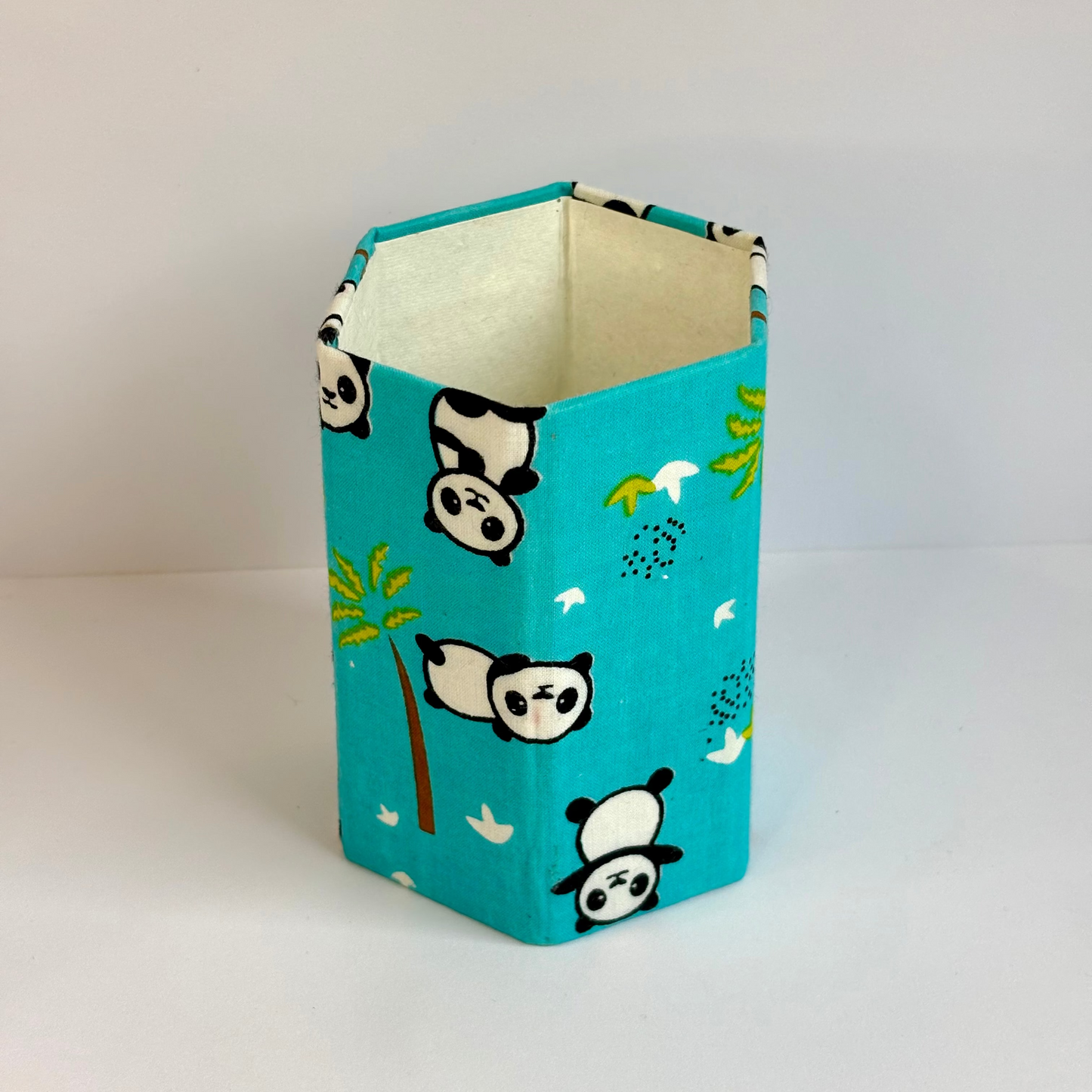 Panda Pals - Kids' Collapsible Pen Holder, Fabric & Recycled Paperboard