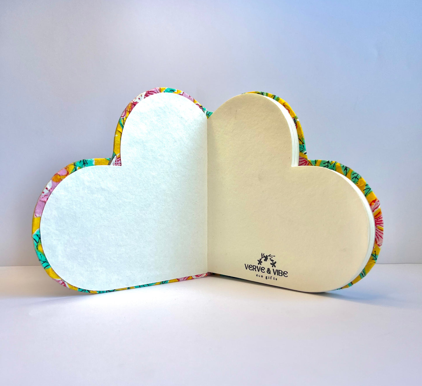 Pastel Pink - Heart-Shaped, Recycled Paper, Handmade Journal