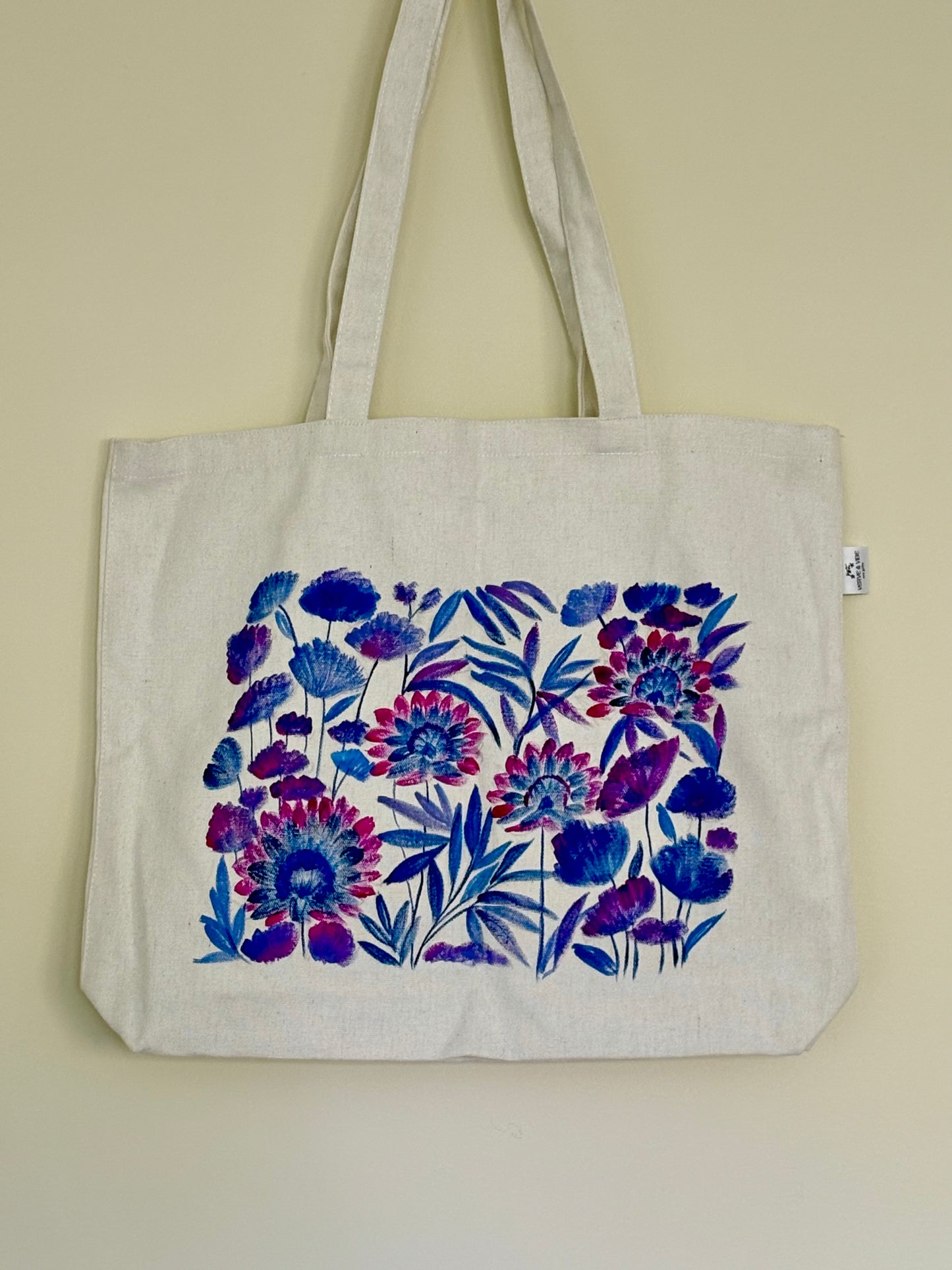 Plush Purples - Hand Painted,Canvas Zippered Pouch