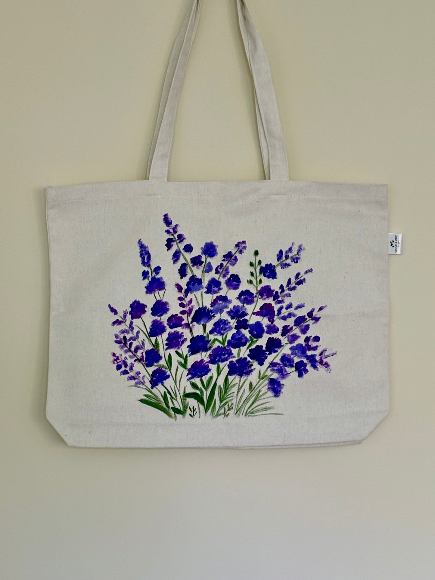Vibrant Violets - Hand Painted,Canvas Zippered Pouch
