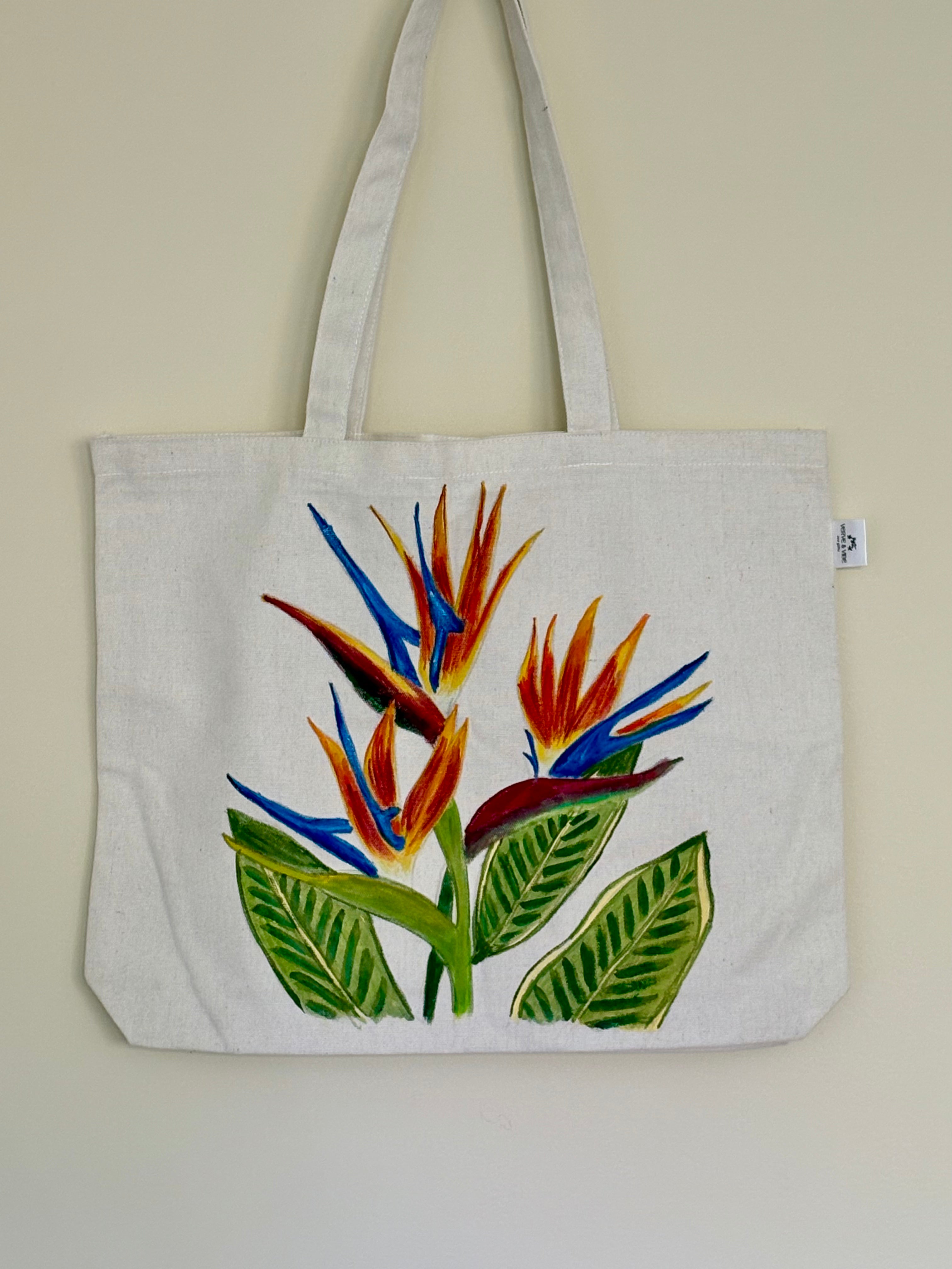 Painted canvas bag hotsell