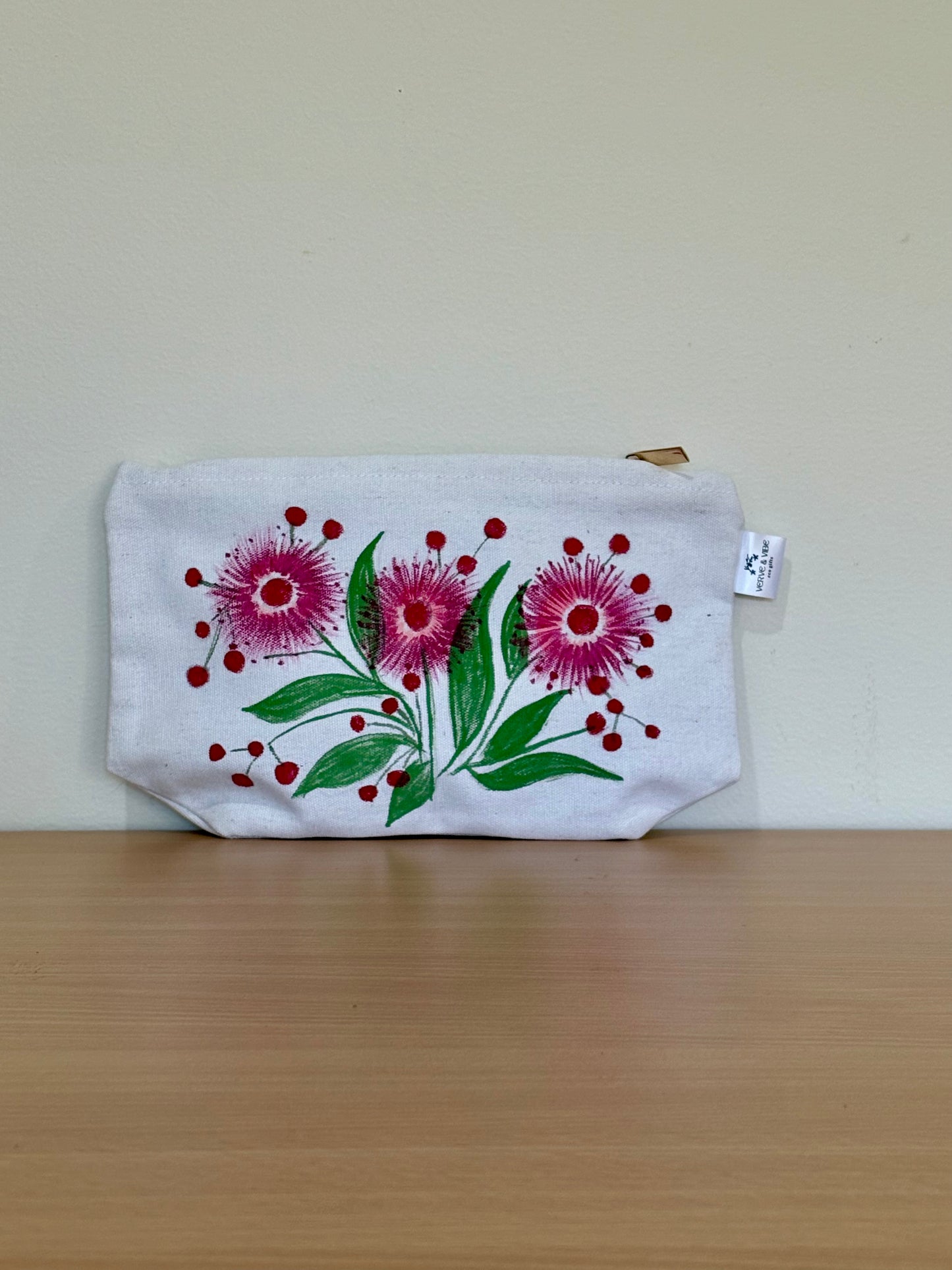 Pink Hakea Blooms - Hand Painted, Canvas Tote Bag