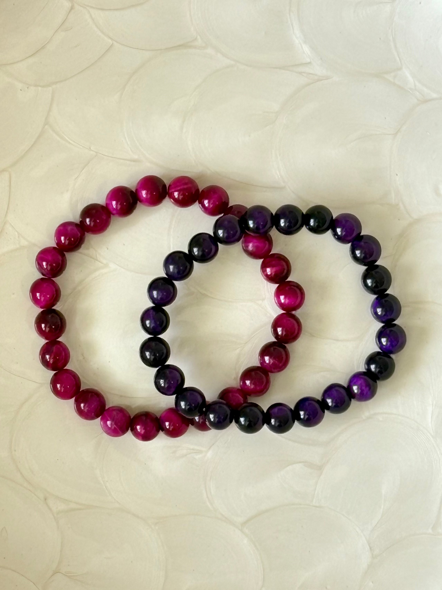 Purple Tiger's Eye - Semi Precious Stone Bracelet