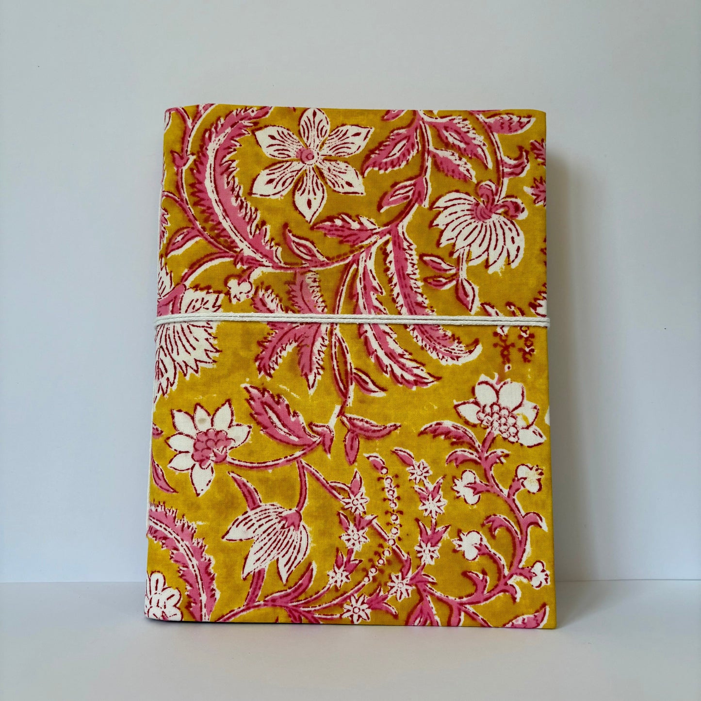 Blushing Aurora - Fabric Cover, Handmade Paper, Blank Journal