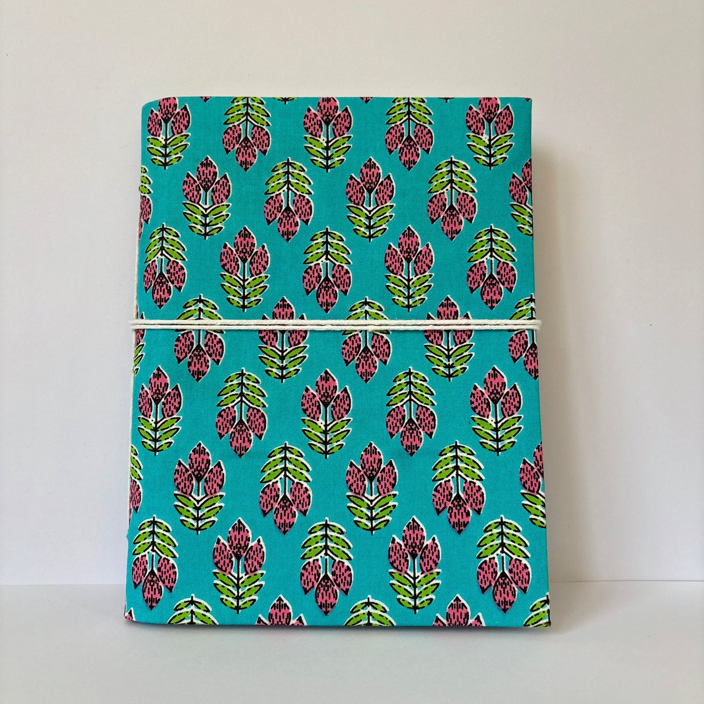 Aqueous Aria - Fabric Cover, Handmade Paper, Blank Journal