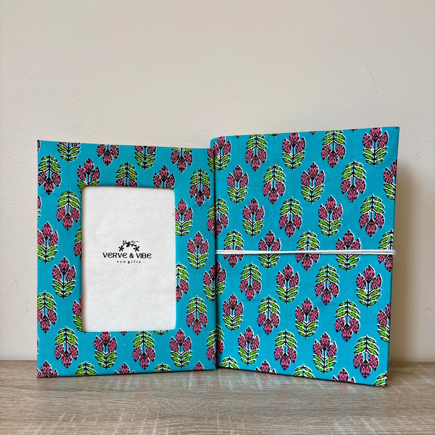 Aqueous Aria - Fabric Cover, Handmade Paper, Blank Journal