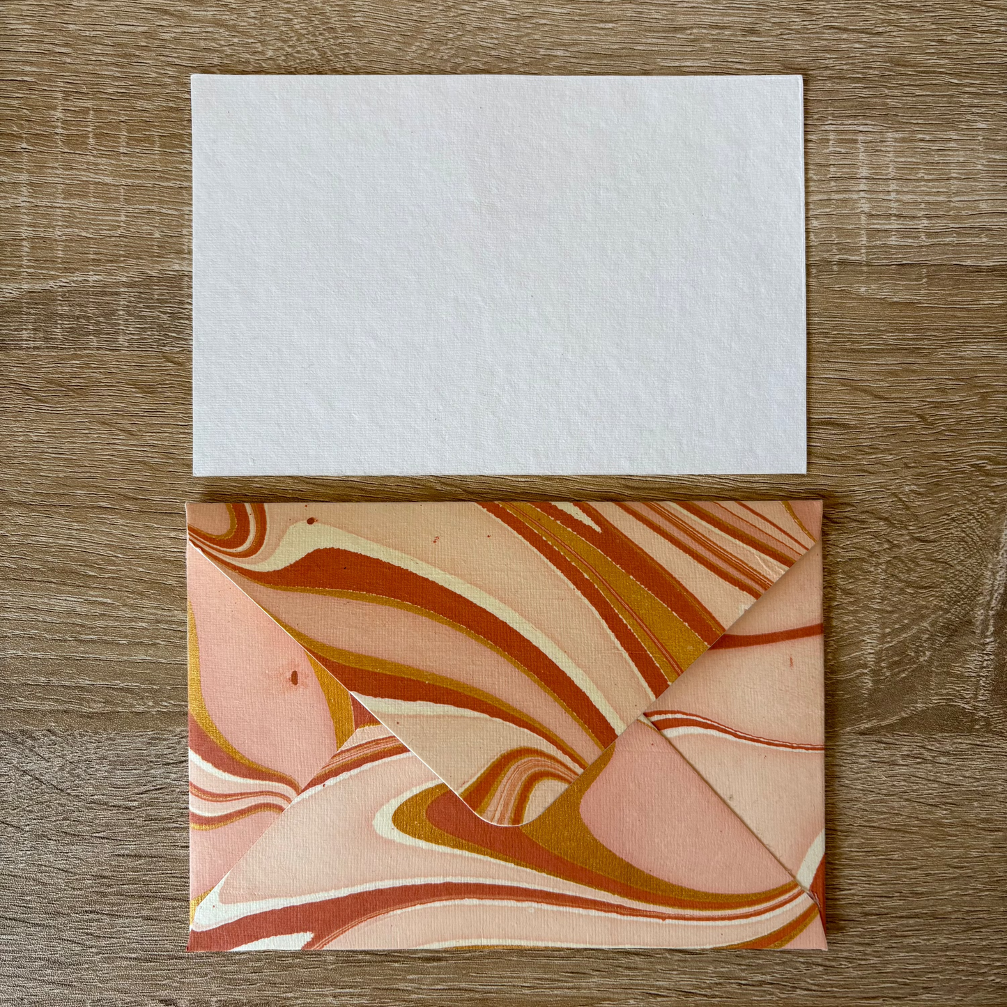 Sand Dunes - Letter Card & Marbled Paper Envelope, Set of 5