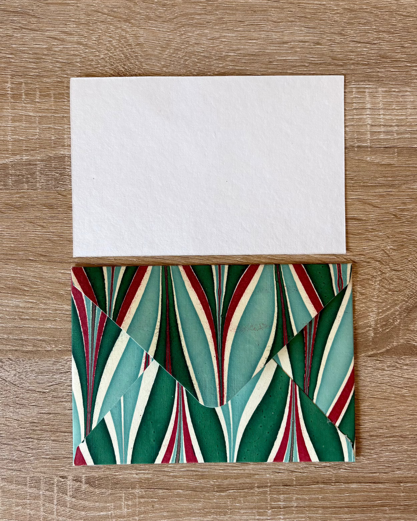 Marbled Motif - Letter Card & Marbled Paper Envelope, Set of 5