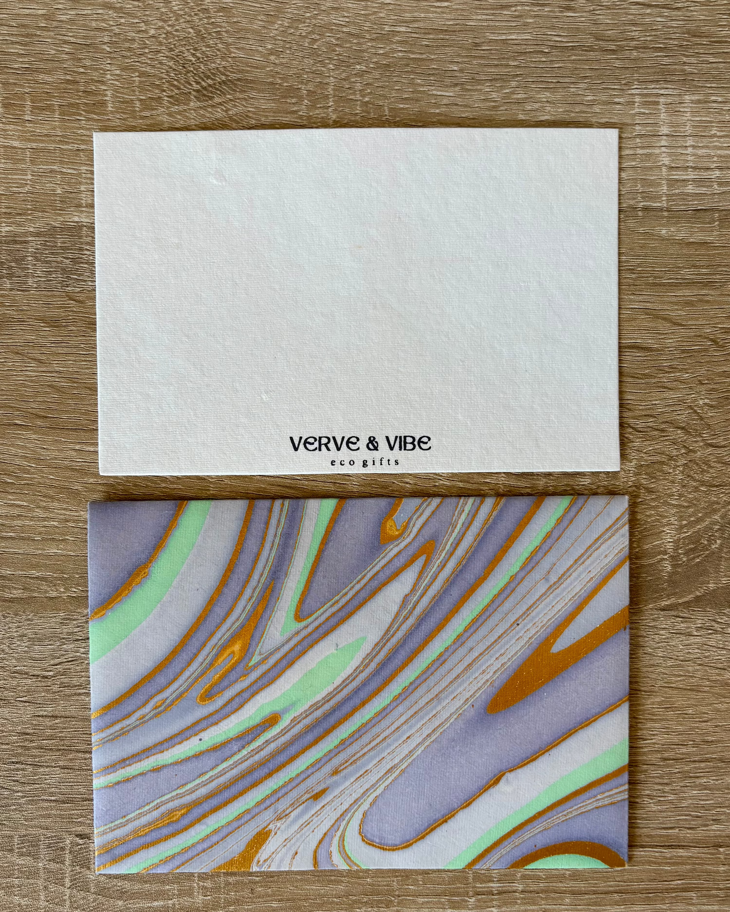 Lavender Haze - Letter Card & Marbled Paper Envelope, Set of 5