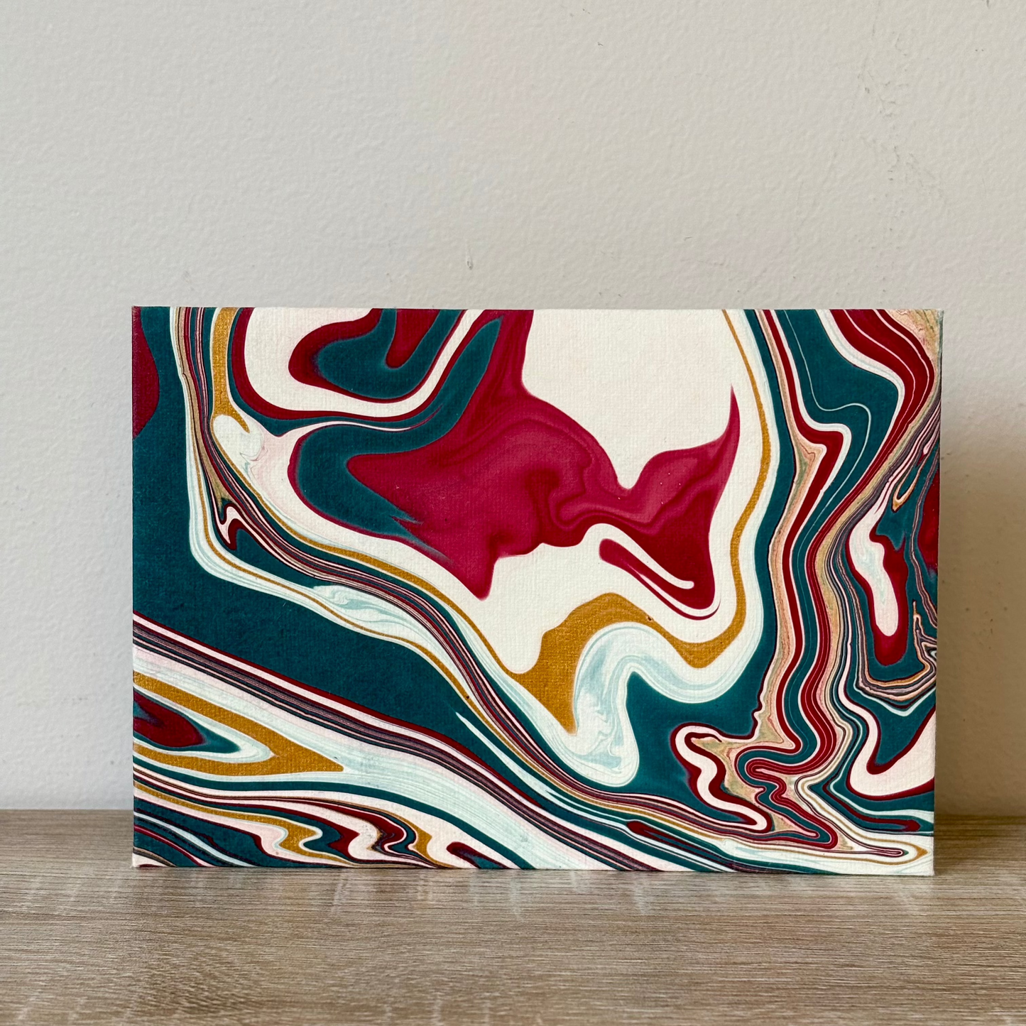 Flowy Delta - Letter Card & Marbled Paper Envelope, Set of 5