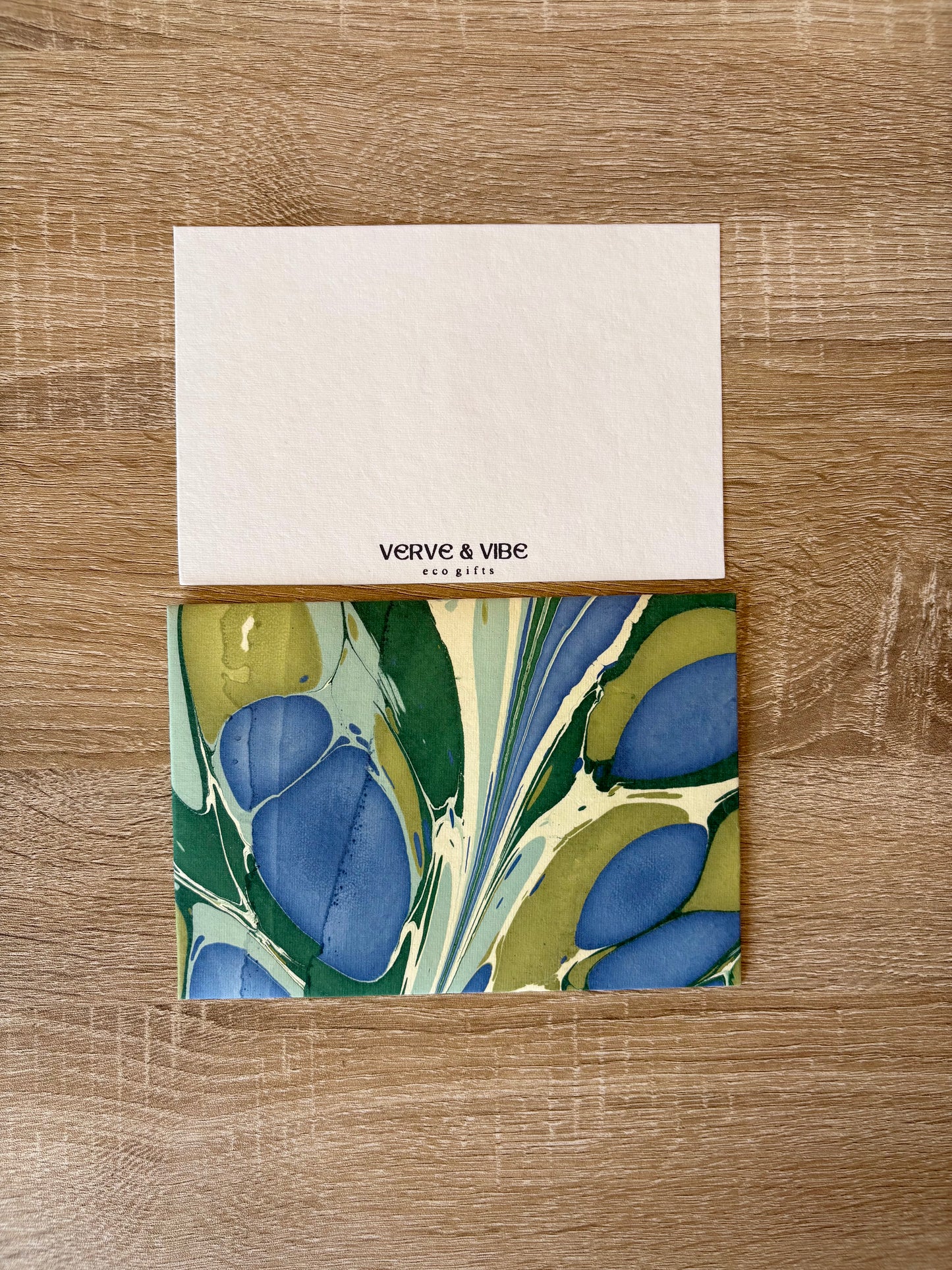 Riverside Pebbles - Letter Card & Marbled Paper Envelope, Set of 5