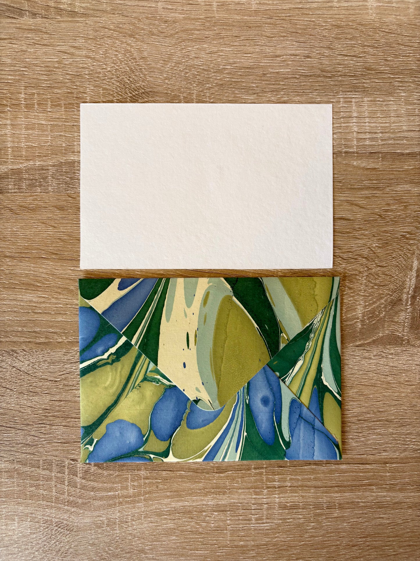 Riverside Pebbles - Letter Card & Marbled Paper Envelope, Set of 5