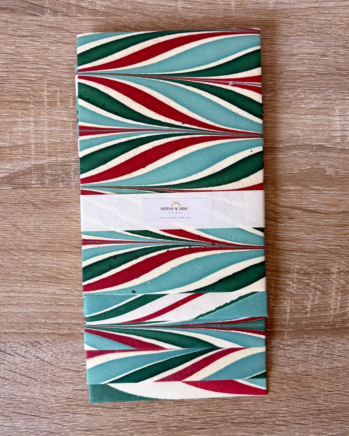 Marbled Motif - Letter Card & Marbled Paper Envelope, Set of 5