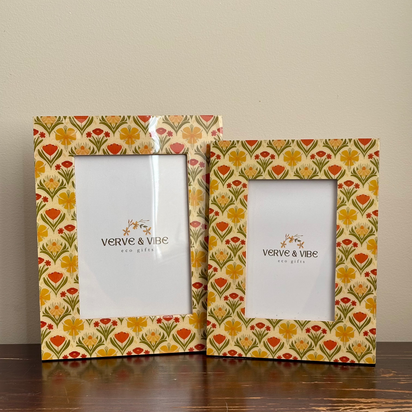 Citrus Blossoms Handcrafted Wood Photo Frame