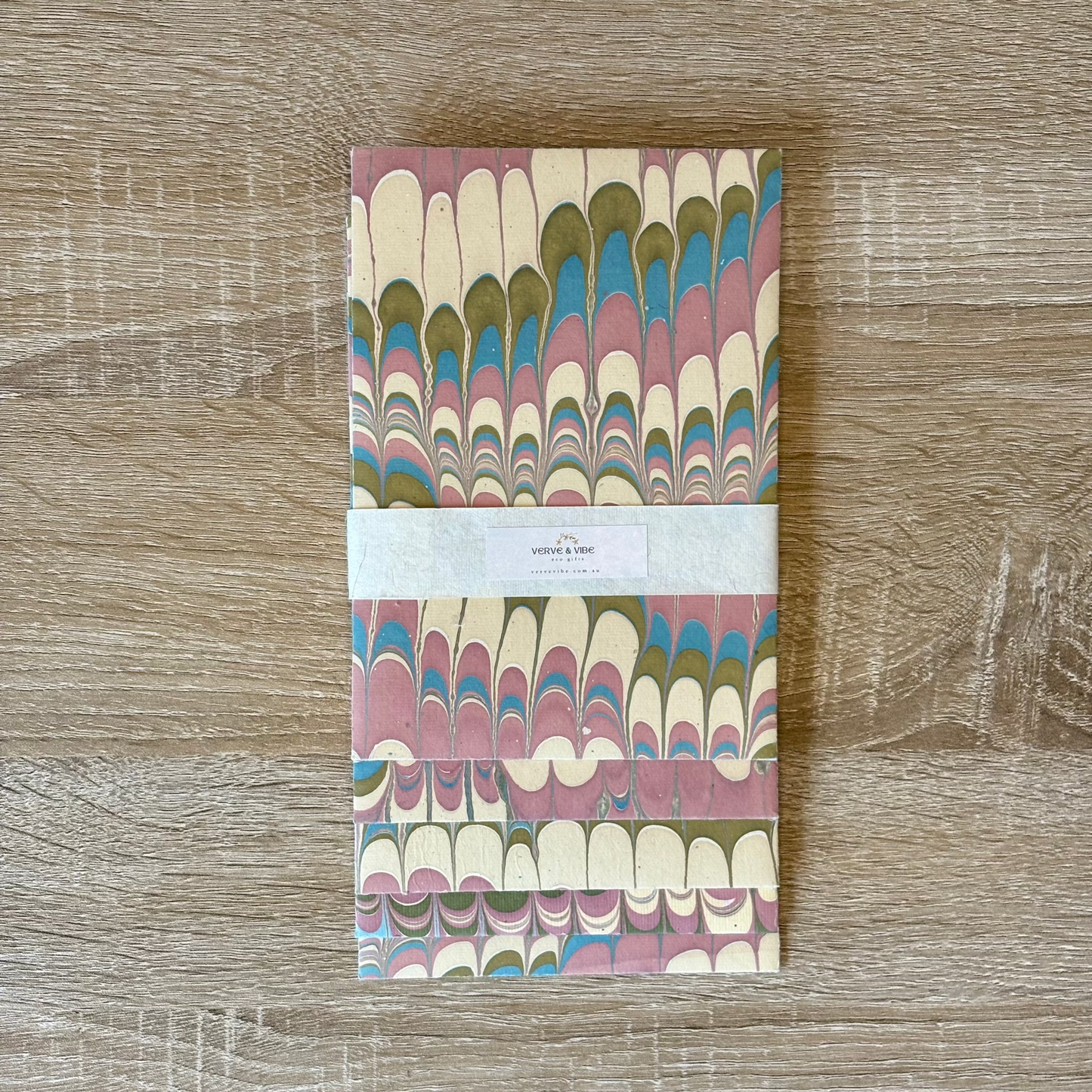 Abstract Muse - Letter Card & Marbled Paper Envelope, Set of 5