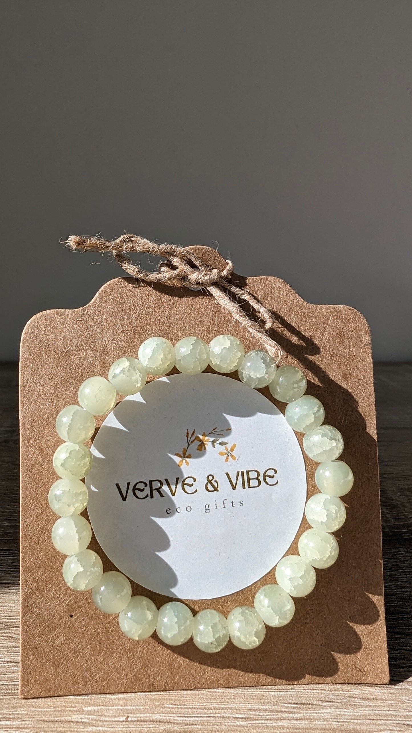 Serene Jade Green, Imitation Quartz Bracelet