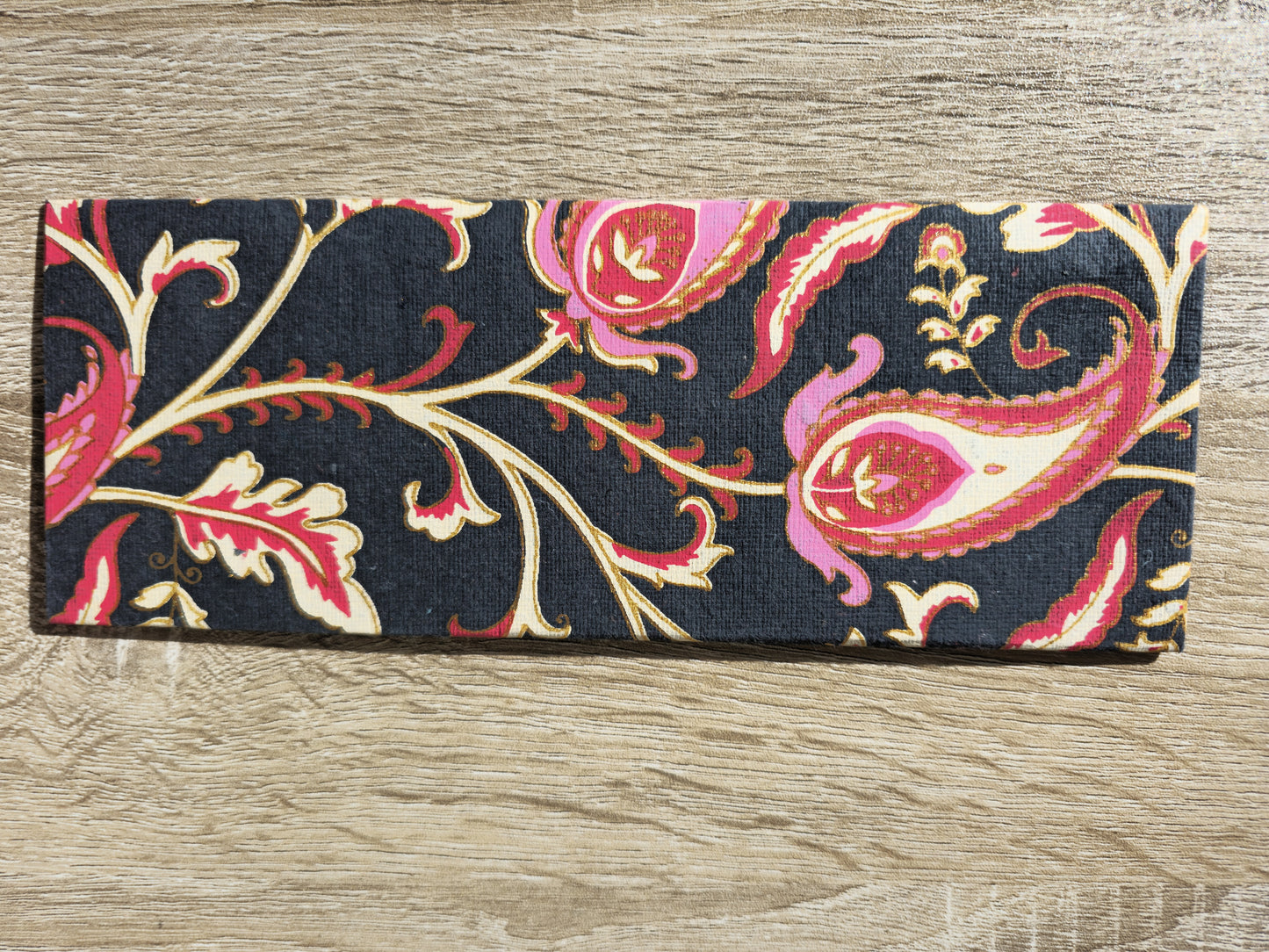 Black Paisley - Handmade, Recycled Paper Envelope