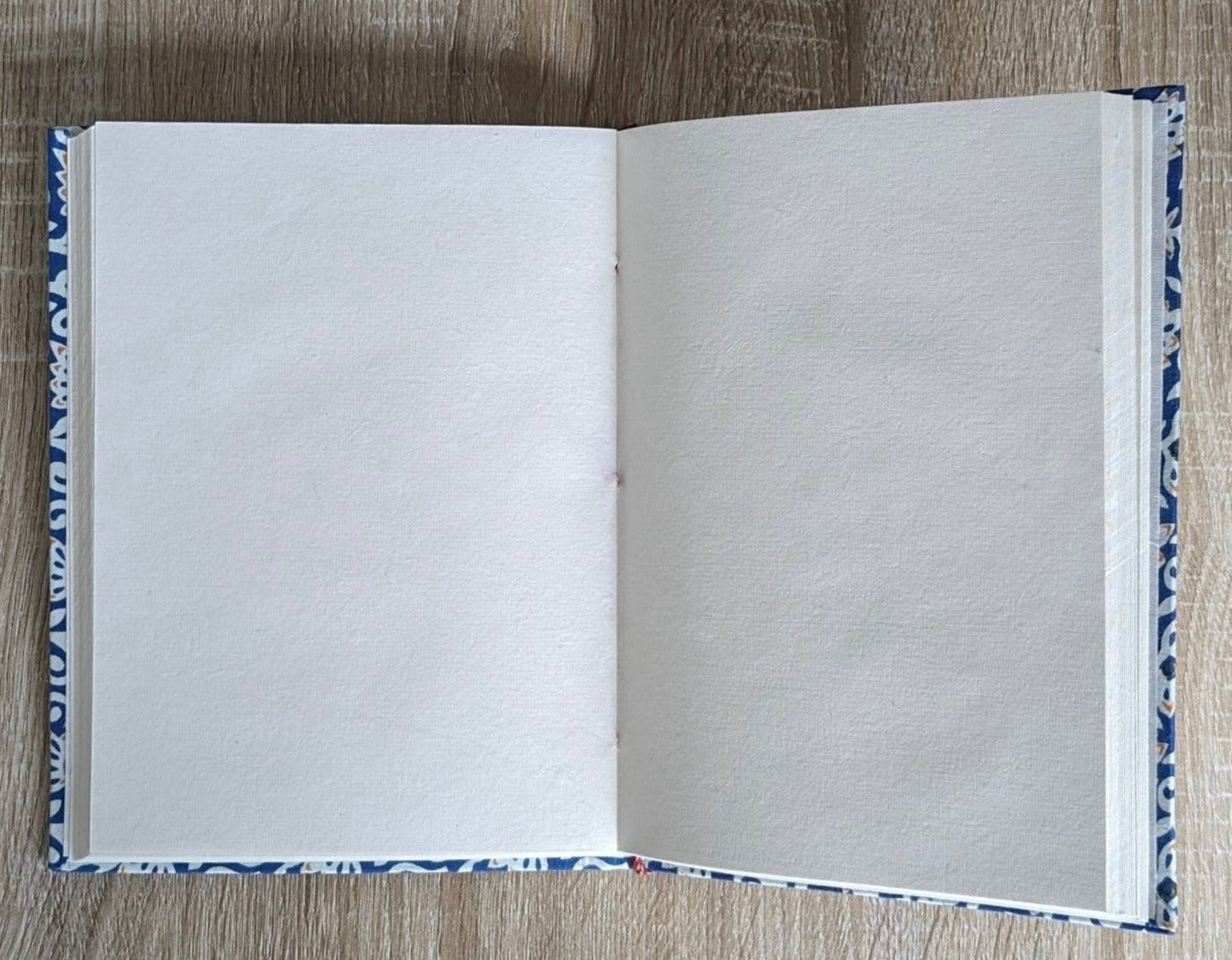 Firozi Flora - Fabric Cover, Handmade Blank Journal