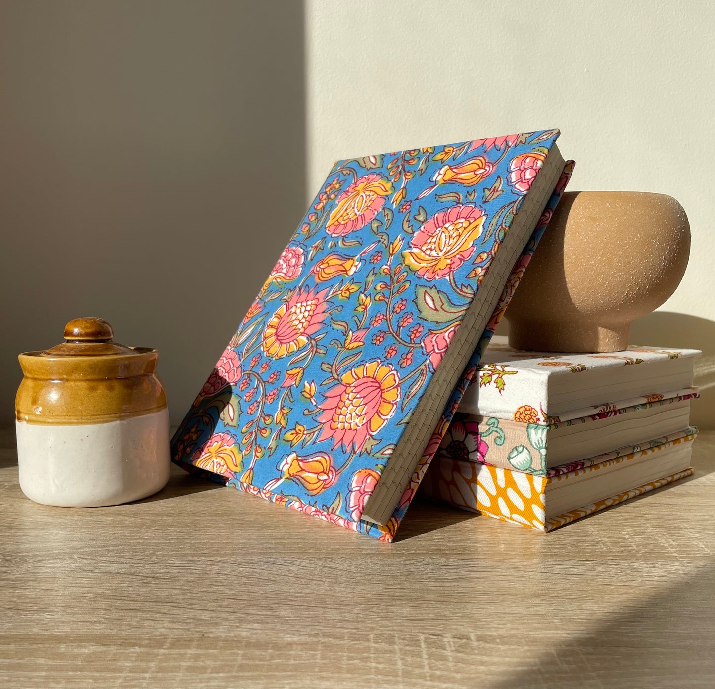 Magical Maya - Fabric Cover, Handmade Ruled Notebook