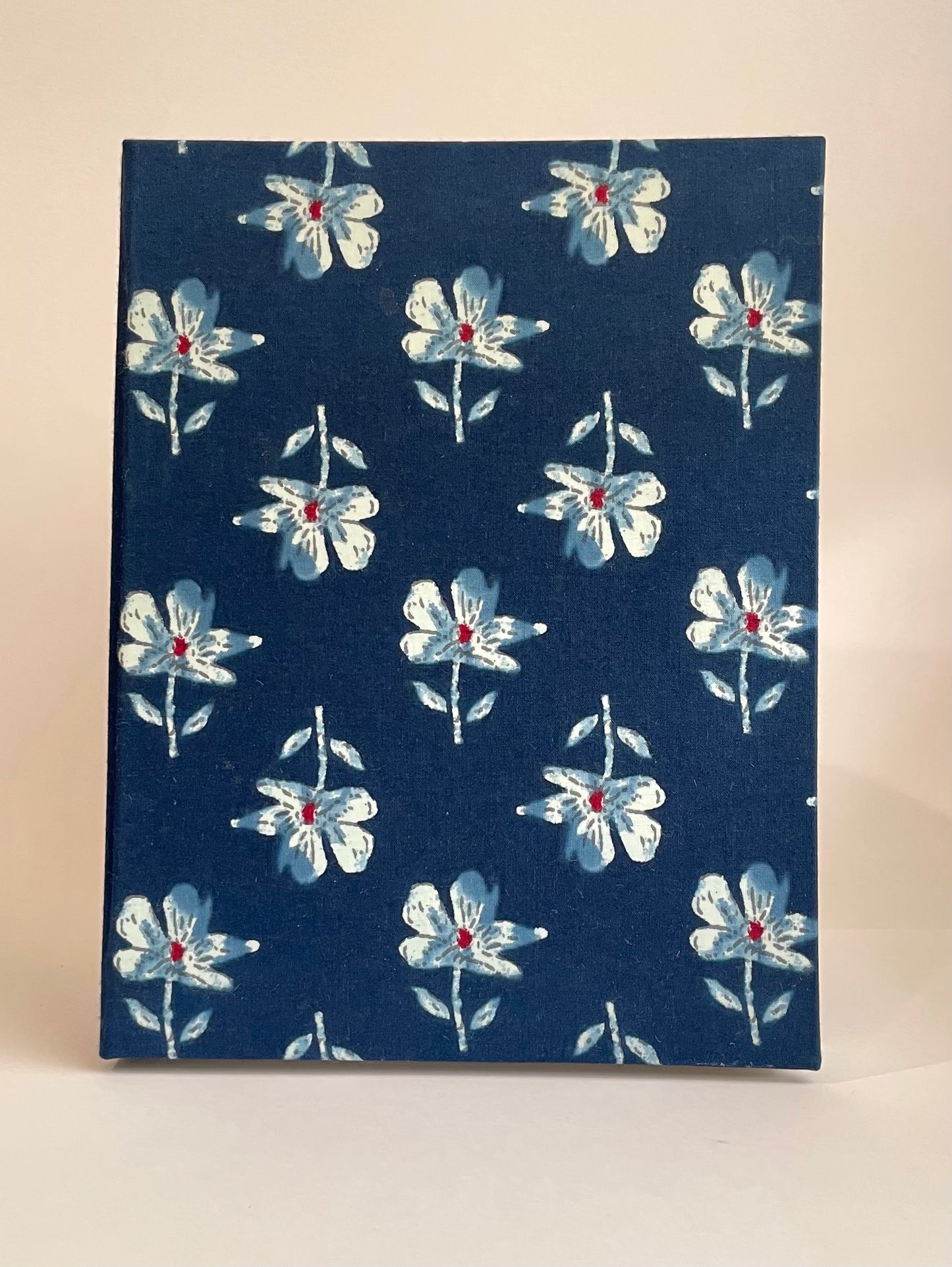 Midnight Neela - Fabric Cover, Handmade Ruled Notebook