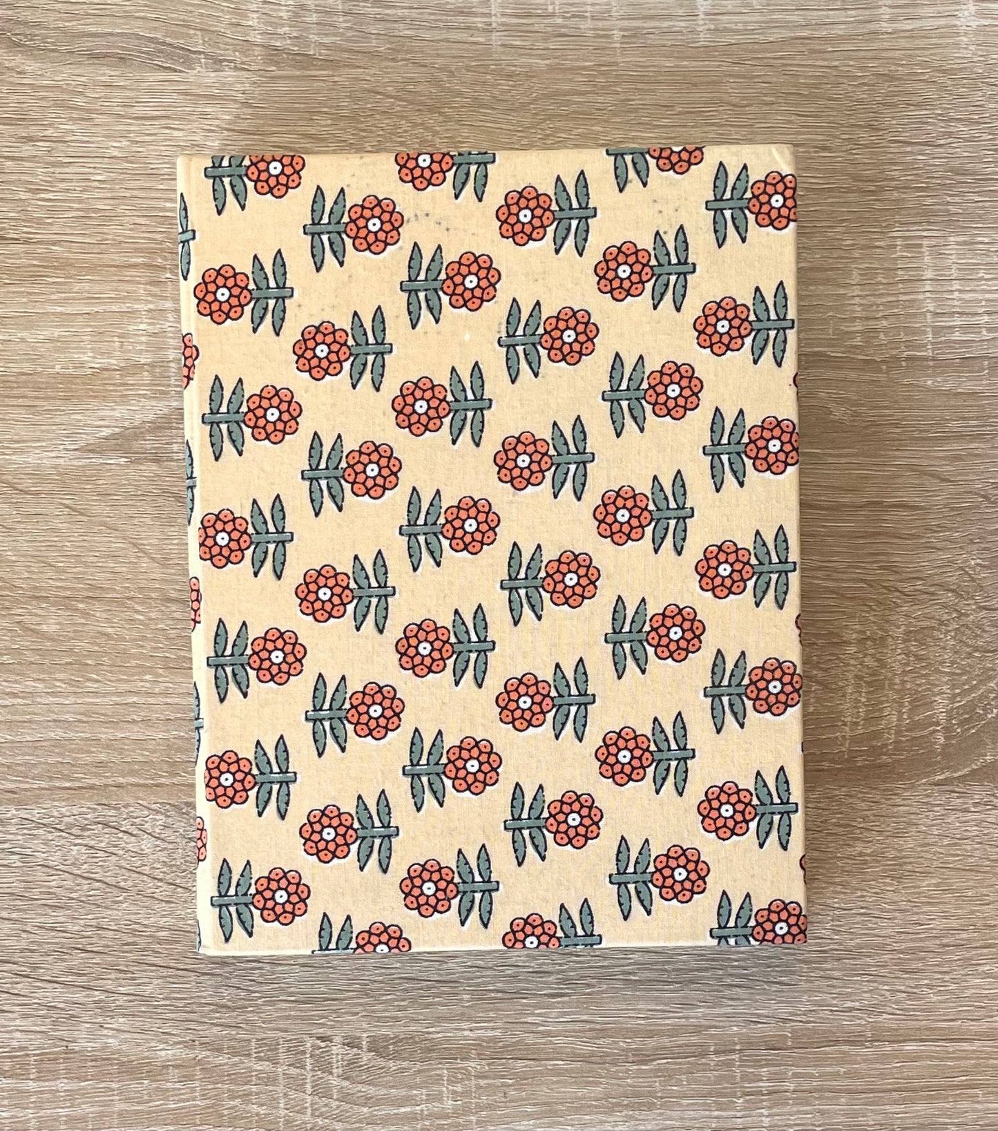 Elegant Tara - Fabric Cover, Handmade Ruled Notebook