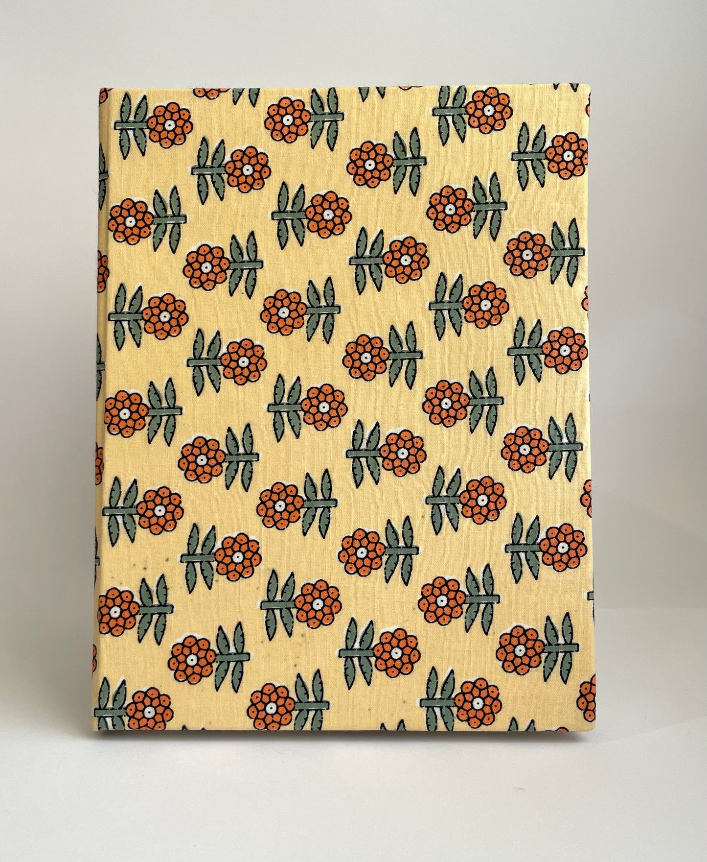 Elegant Tara - Fabric Cover, Handmade Ruled Notebook