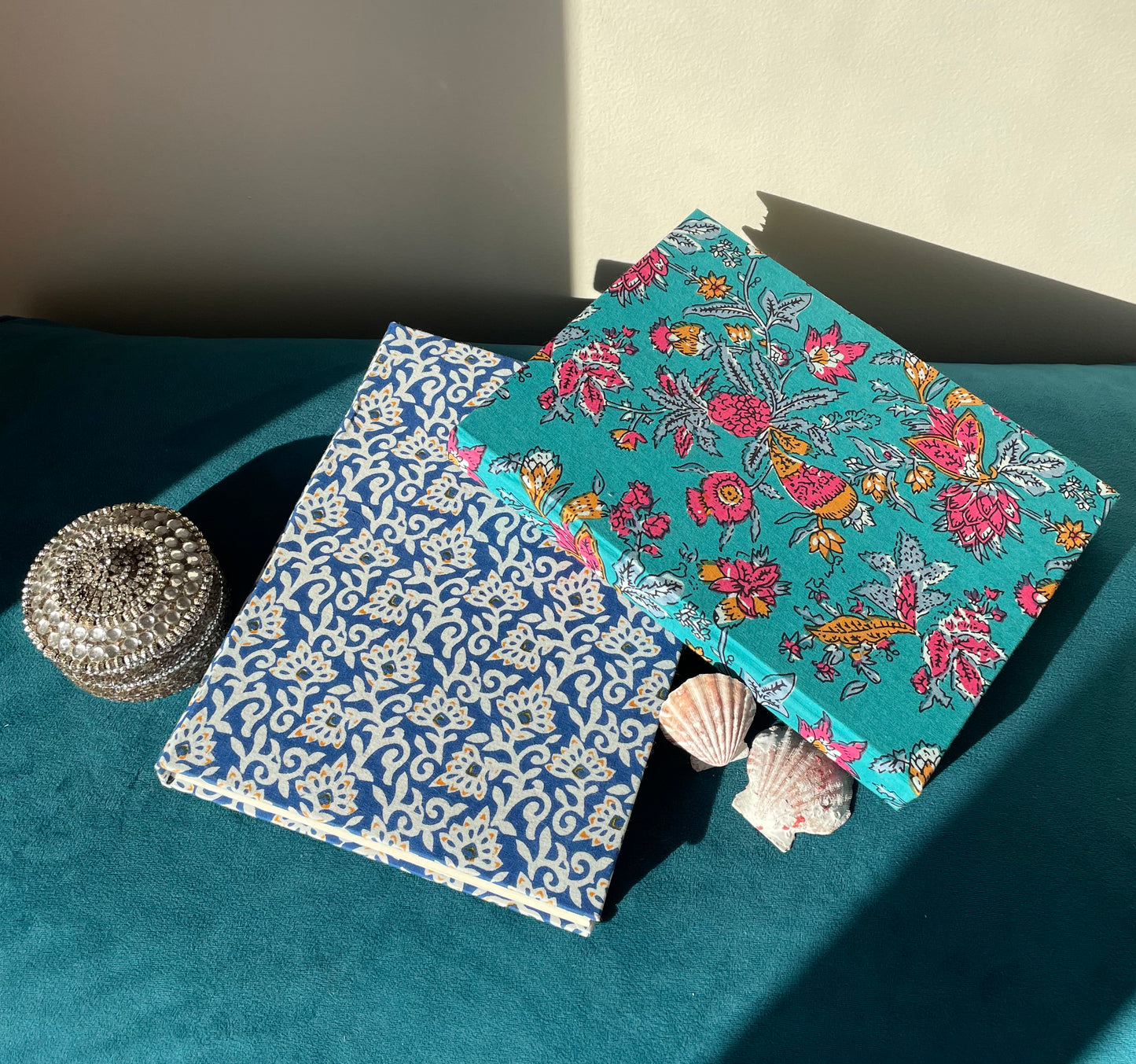Royal Rani - Fabric Cover, Handmade Ruled Notebook