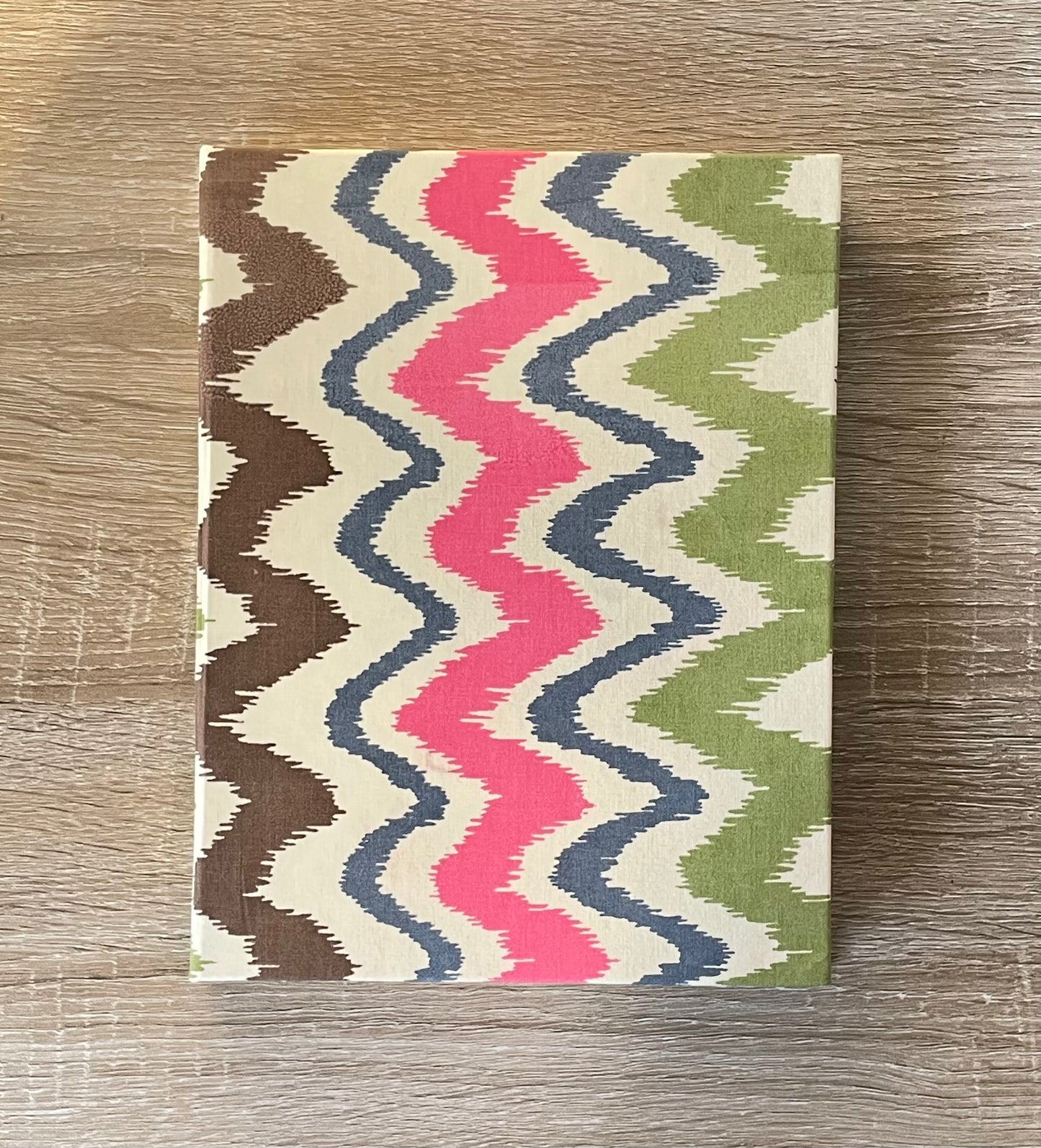 Wavy Lehria Multi - Fabric Cover, Handmade Ruled Notebook