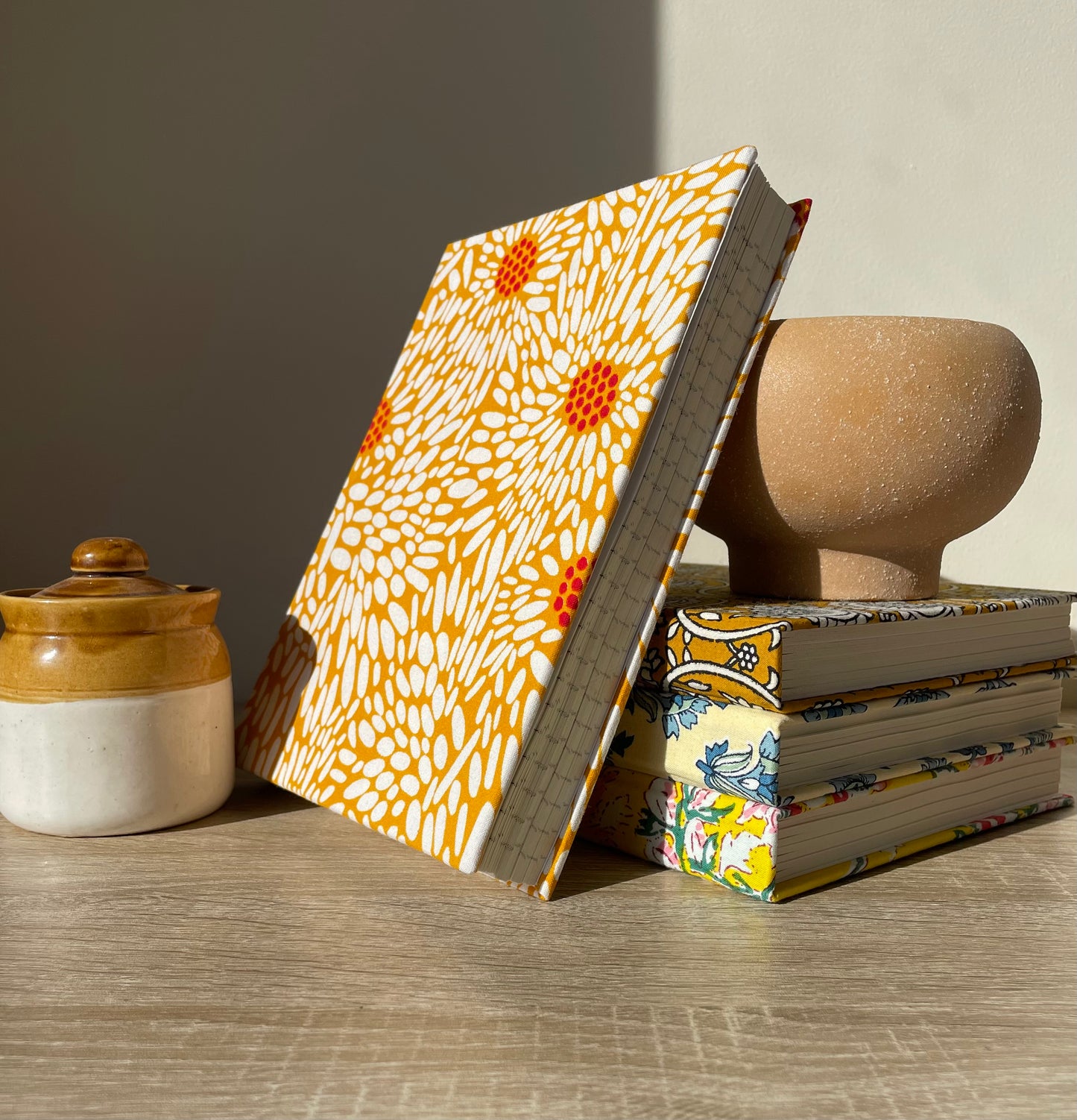 Sunny Surya - Fabric Cover, Handmade Ruled Notebook