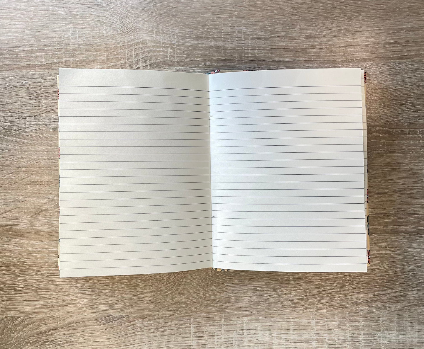 Wavy Lehria Multi - Fabric Cover, Handmade Ruled Notebook