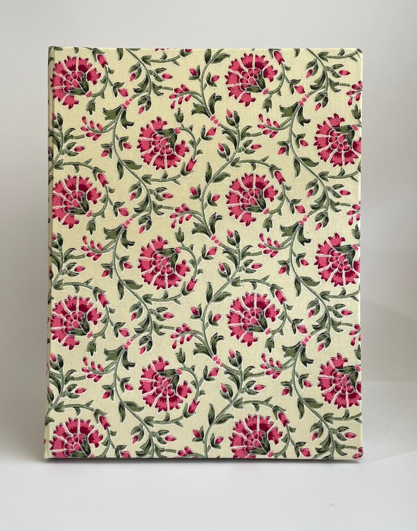 Charming Lara - Fabric Cover, Handmade Ruled Notebook