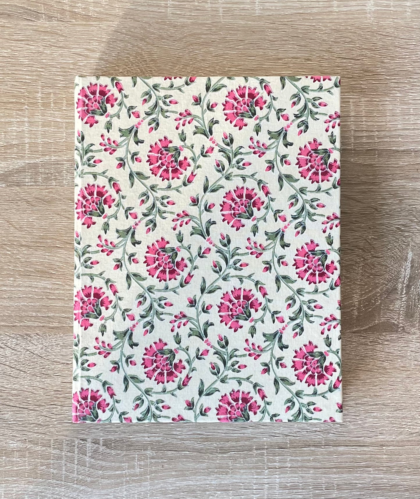 Charming Lara - Fabric Cover, Handmade Ruled Notebook