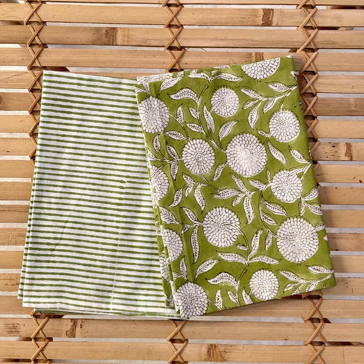 Hand-block Printed Cotton Tea Towels