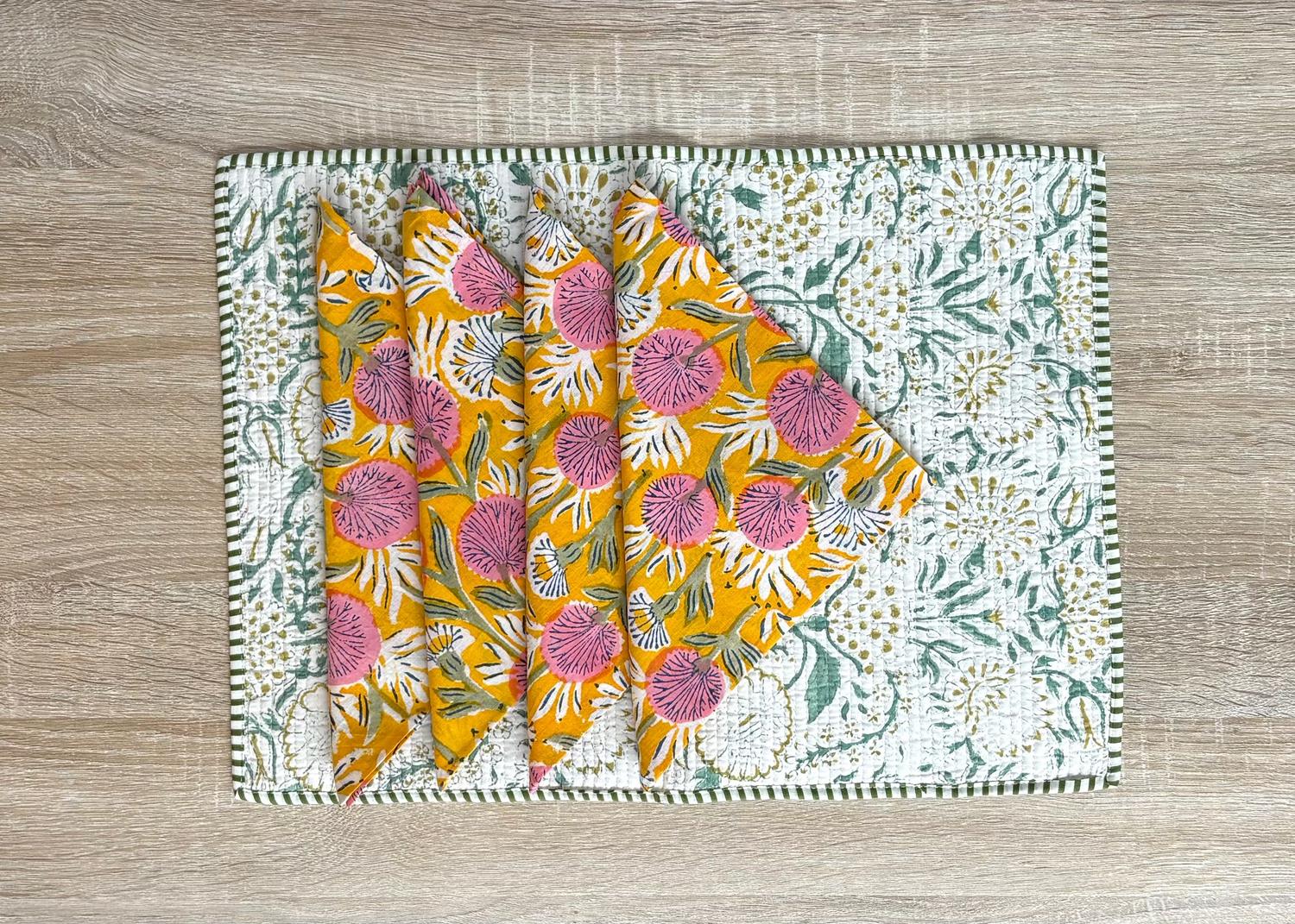 Home & Living - Hand-block Printed Table Linen and Wooden Decor