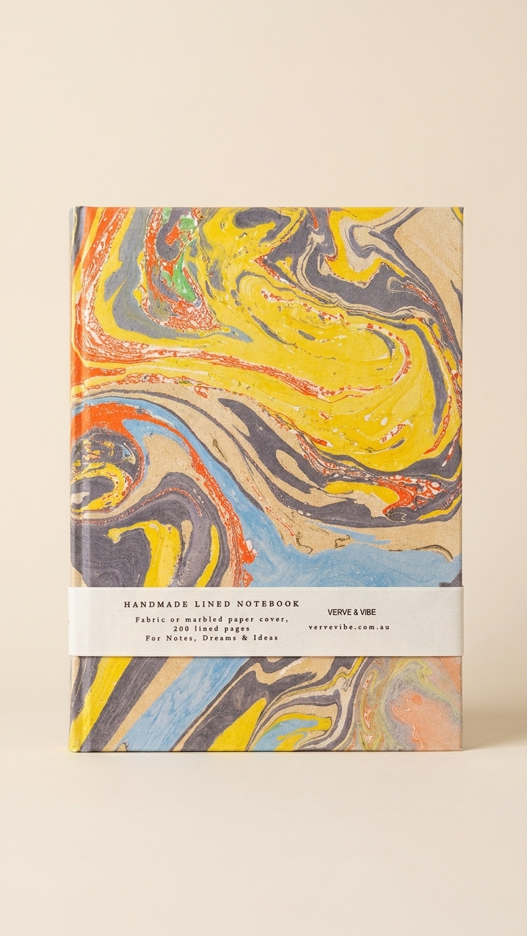 Picasso Muse - Marbled Cover, Handmade Journal & Notebook