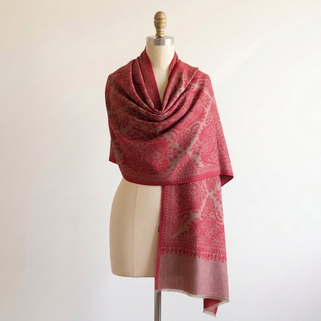 Elegant Naira - Reversible Shawl with Intricate Jacquard Kani Weave