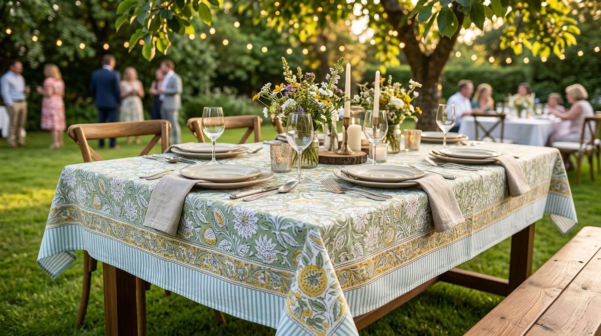 Table Tales - Hand Block Printed Cotton Table Cloth
