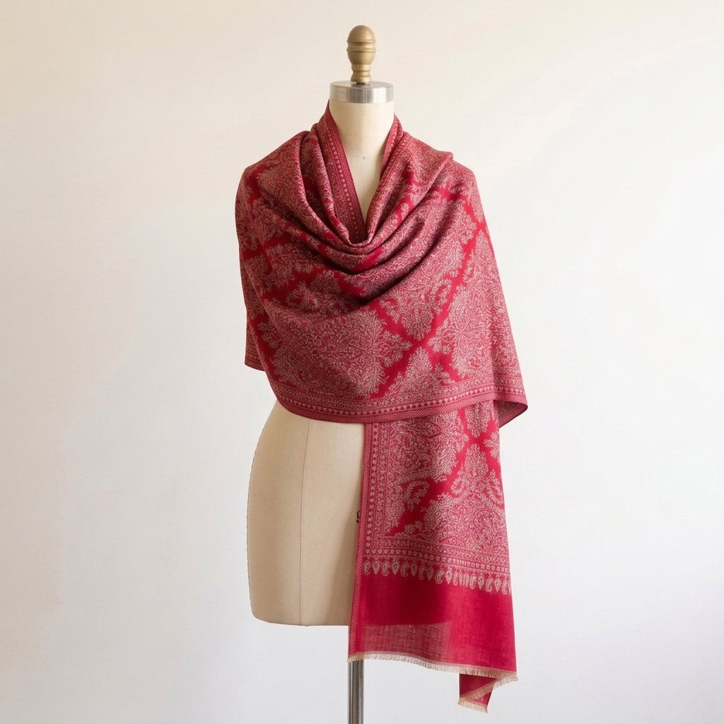 Elegant Naira - Reversible Shawl with Intricate Jacquard Kani Weave