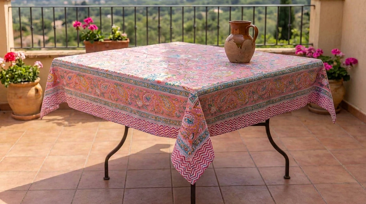 Table Tales - Hand Block Printed Cotton Table Cloth