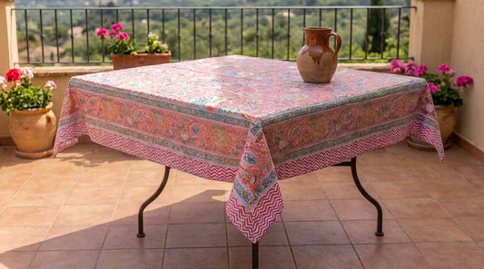 Table Tales - Hand Block Printed Cotton Table Cloth