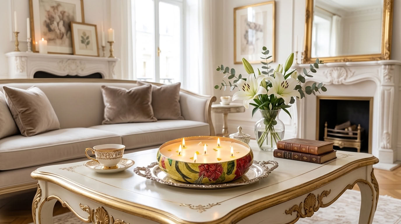 Marigold Muse - Luxe Soy Candle in Handcrafted Metal Urli Bowl