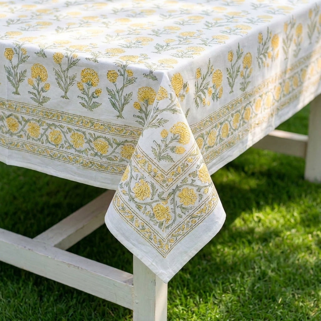 Table Tales - Hand Block Printed Cotton Table Cloth