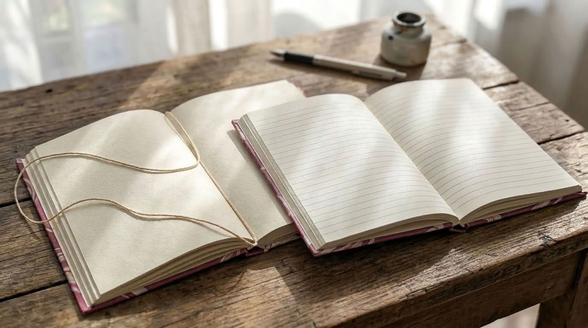 Picasso Muse - Marbled Cover, Handmade Journal & Notebook