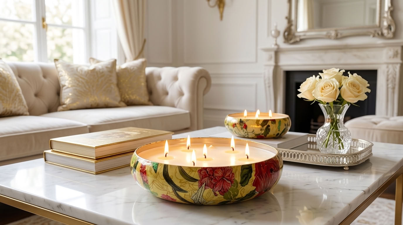 Marigold Muse - Luxe Soy Candle in Handcrafted Metal Urli Bowl