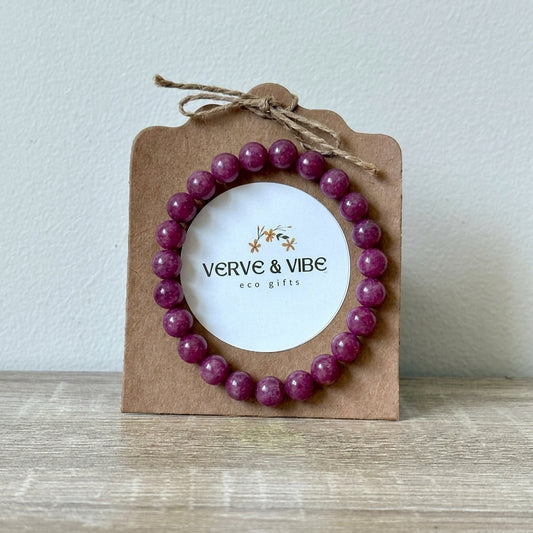 Berry Bliss Jade Semi Precious Stone Bracelet