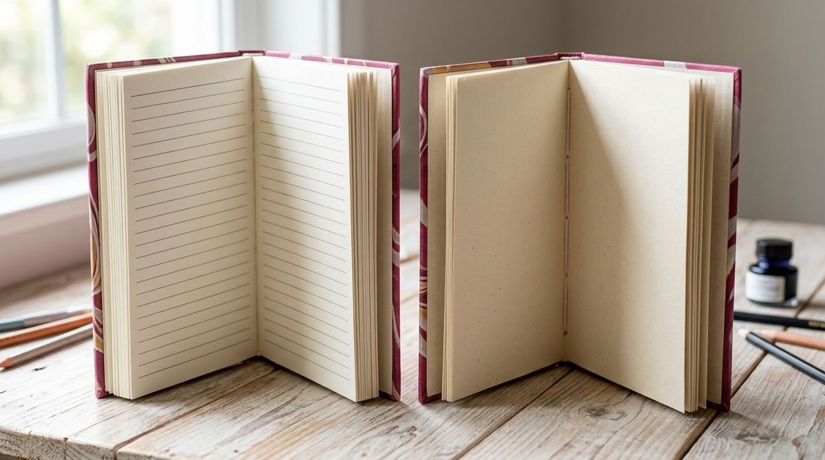 Amber Aura - Marbled Cover, Handmade Journal & Notebook