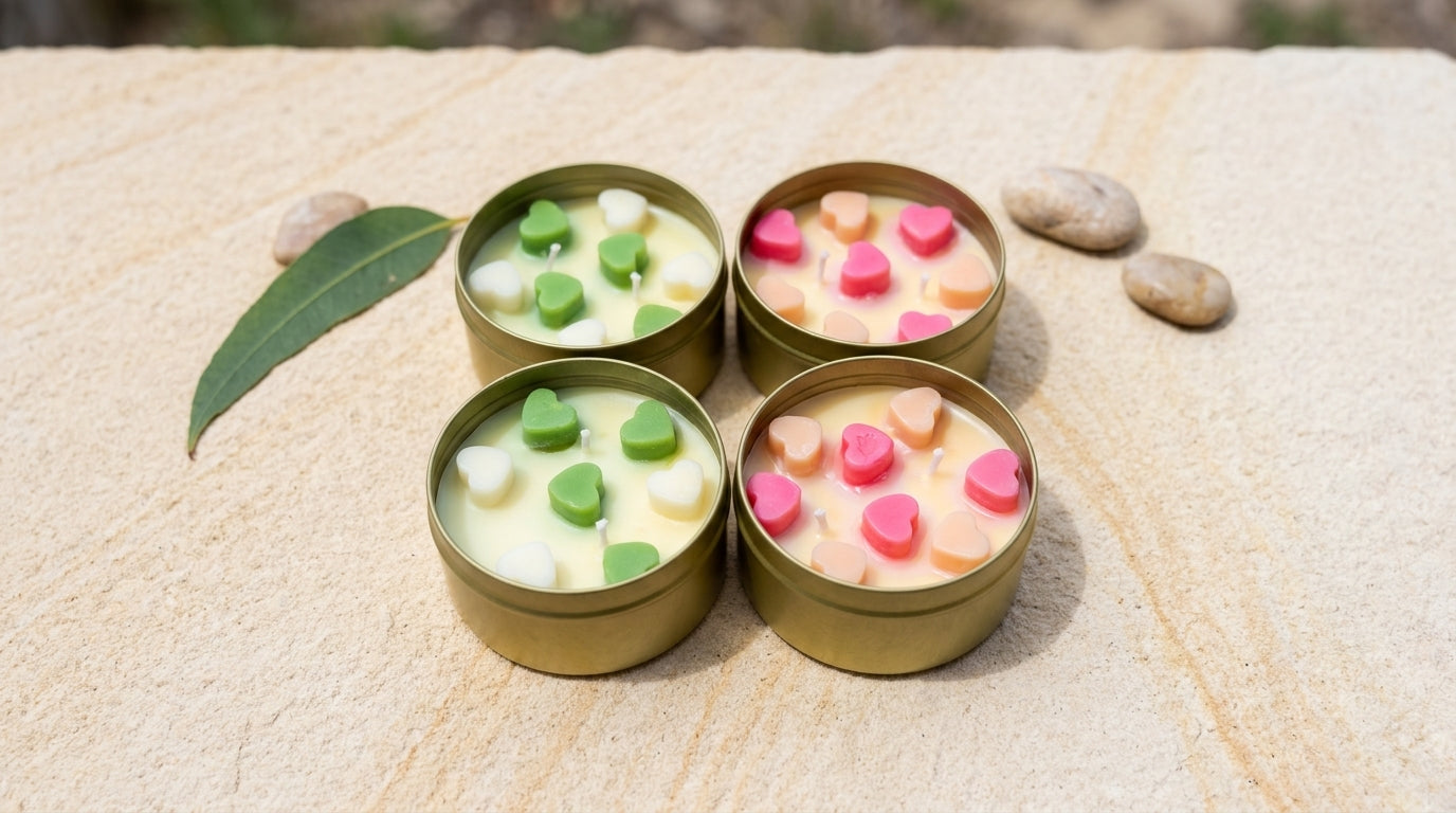 Melting Hearts - Scented Soy Tin Candle Gift Set of 2