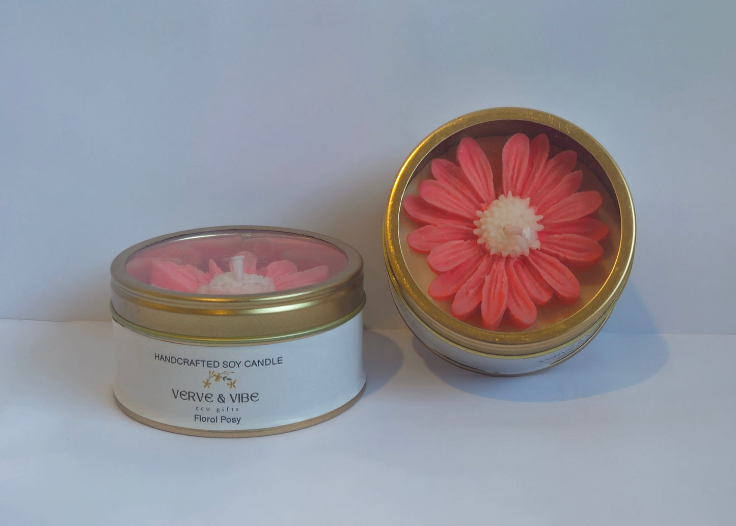 Daisy Blush - Scented Soy Tin Candle Gift Set of 2