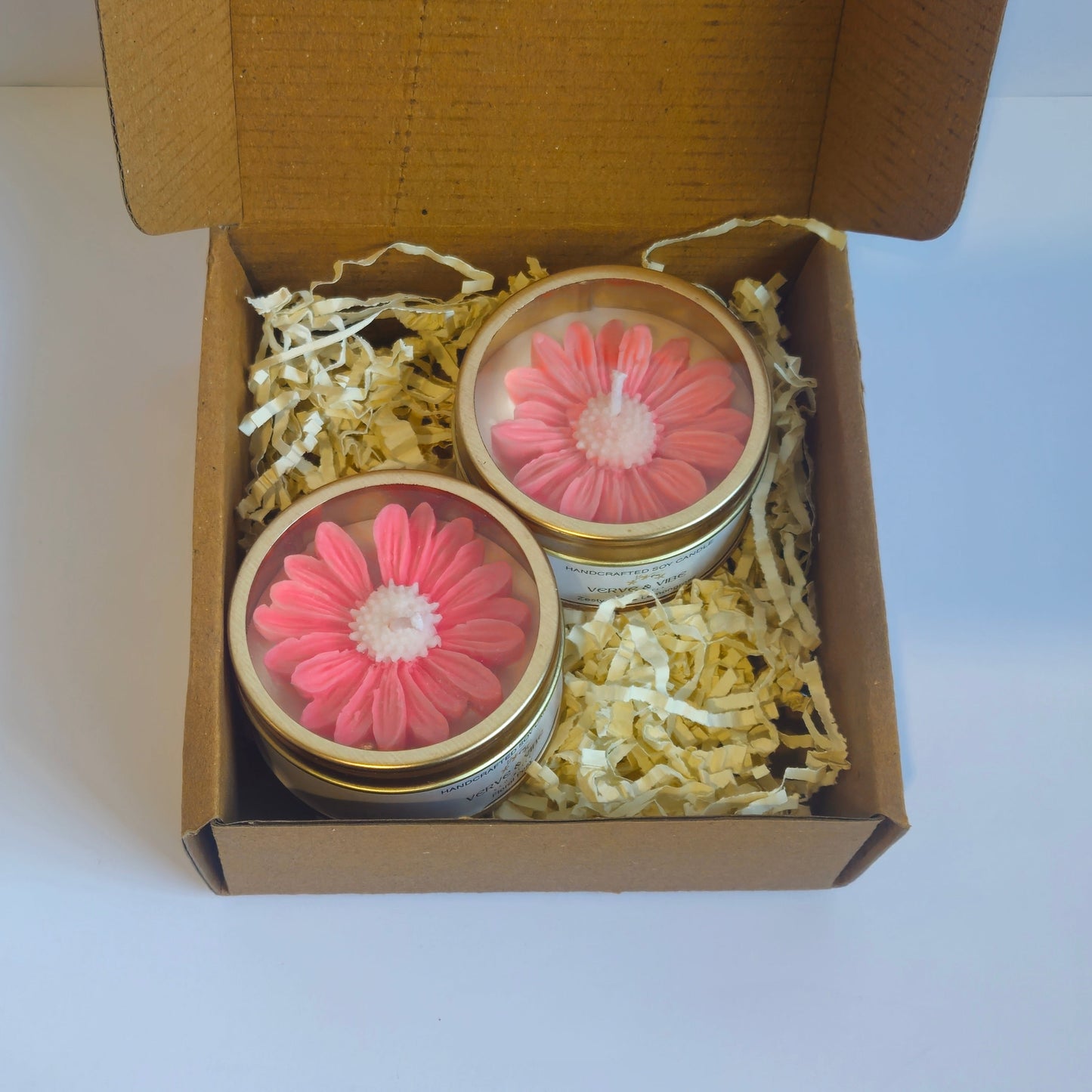 Daisy Blush - Scented Soy Tin Candle Gift Set of 2
